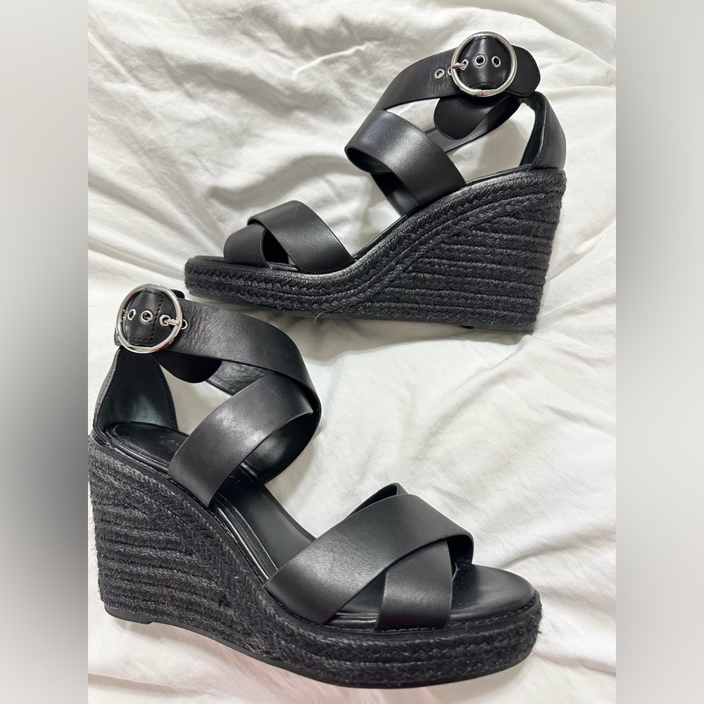 Banana Republic Black Wedge Sandals